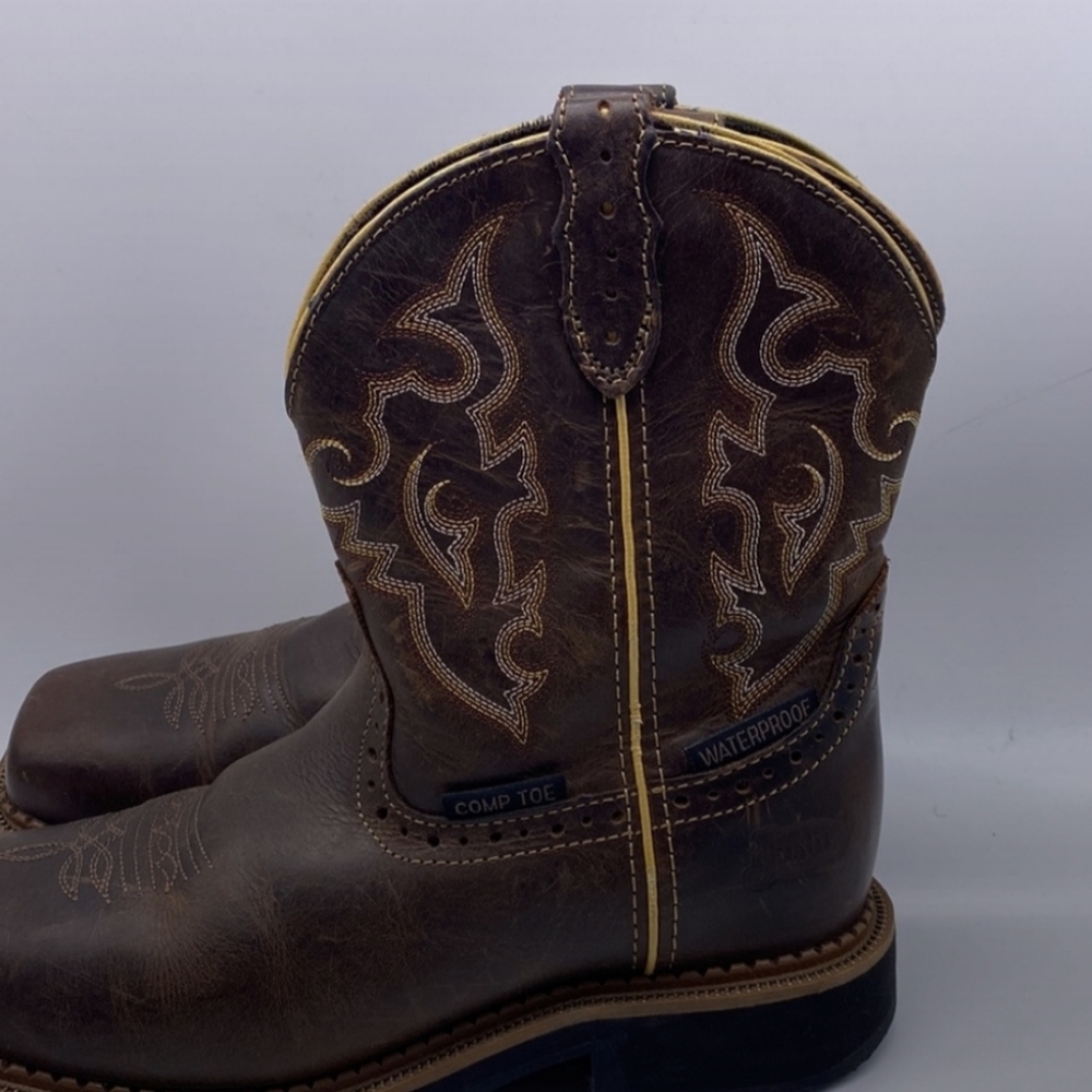 Justin jalena waterproof western cowboy boot size 7 B